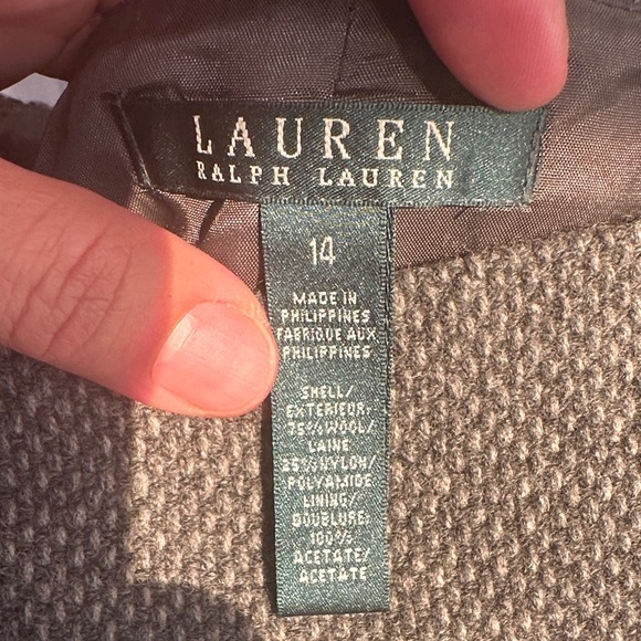 Lauren Ralph Lauren Charcoal Tweed Pencil Skirt - Picture 4 of 9